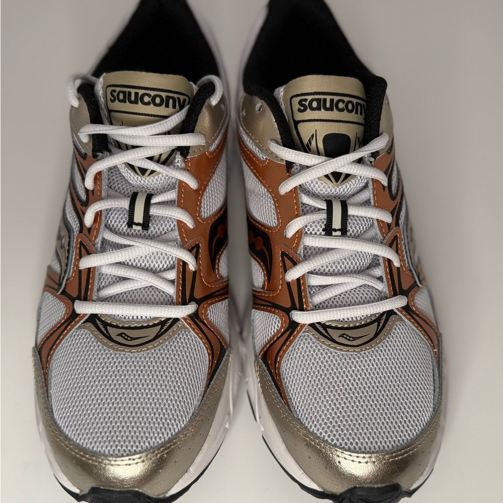 Saucony White and Tan Athletic Shoes